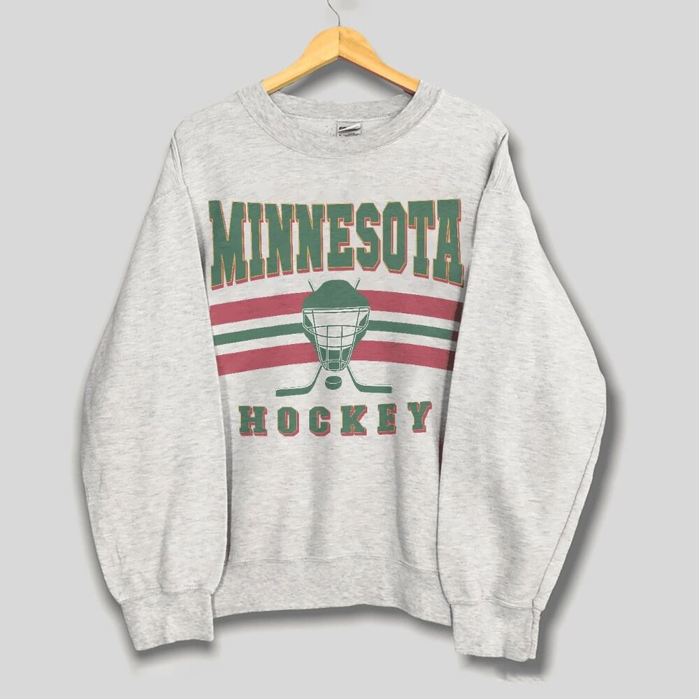 Minnesota Wild Hockey Sweatshirt, Retro Style Minnesota Wild Unisex Shirt Tee